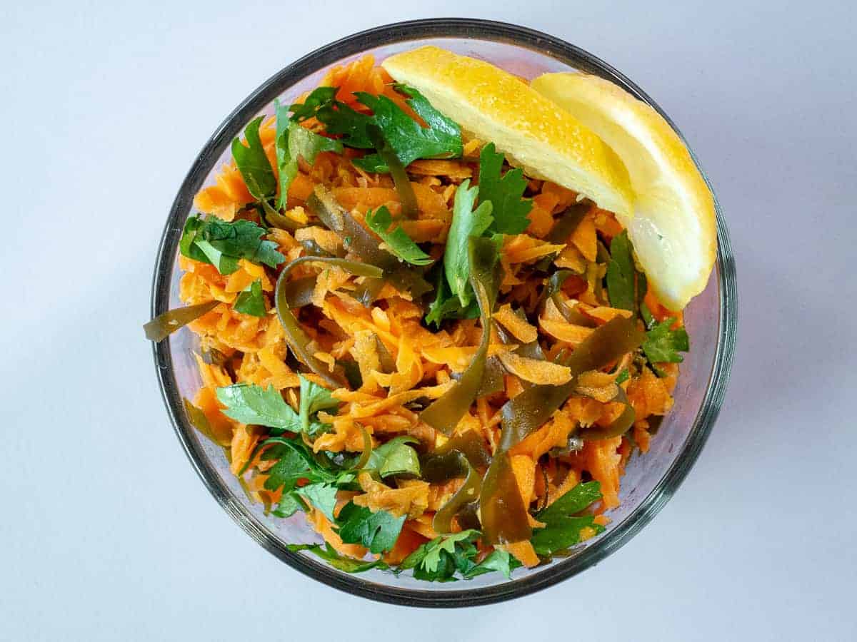 Seaweed Recipes Thumbnail - Carrot Wakame Salad